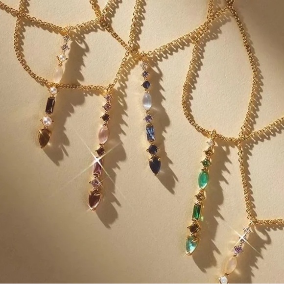 ๐Anthropologie โAprilโ Birthstone Column Pendant Necklace - Picture 3 of 5